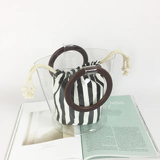 transparent bucket bag