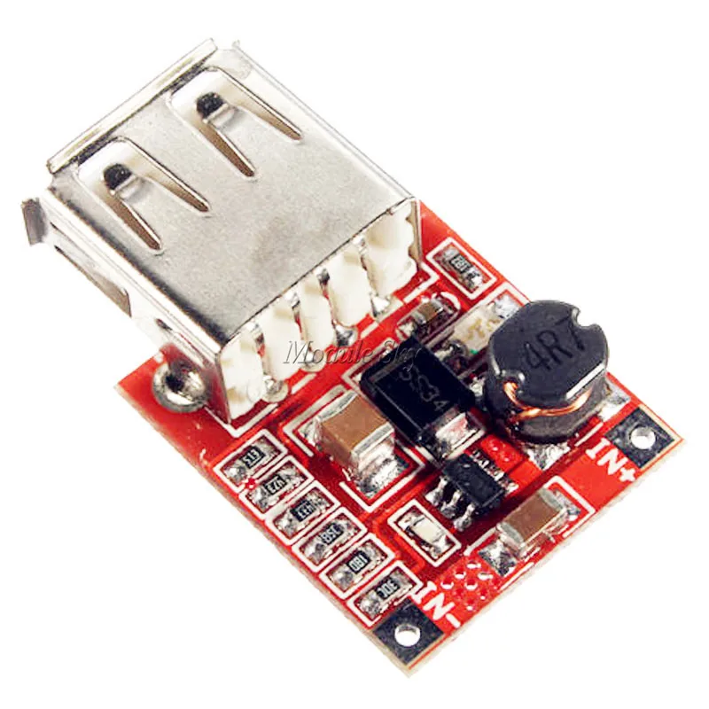 

5PCS DC-DC Converter Output Adjustable Step Up Boost Power Supply Module 3V to 5V 1A USB Charger For Phone MP3 MP4 High Quality