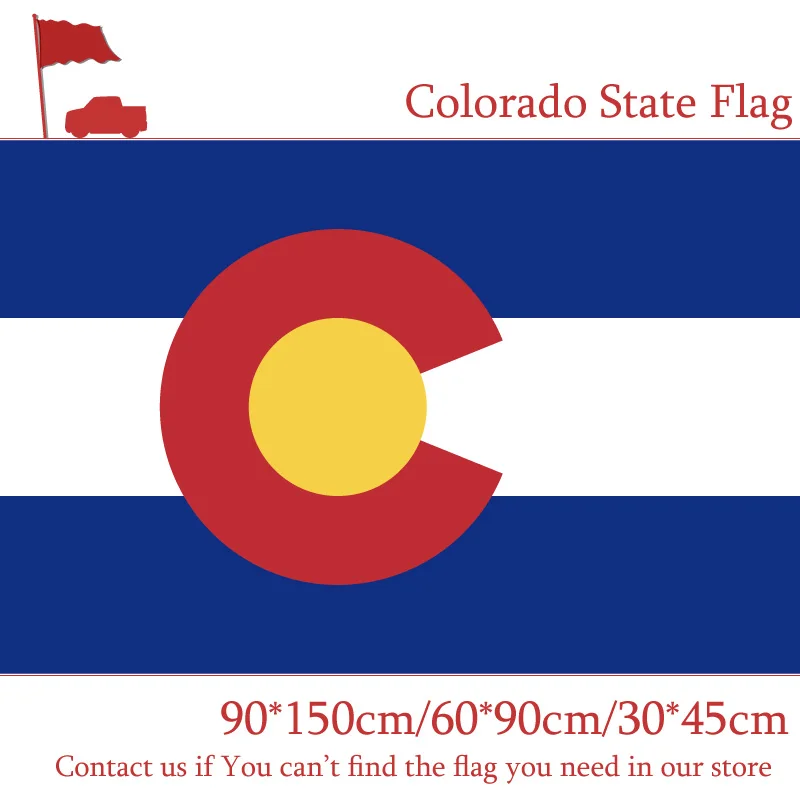 

Free shipping 90*150cm 60*90cm American Colorado Flag Polyester Celebration Decoration 30*45cm Car Flag