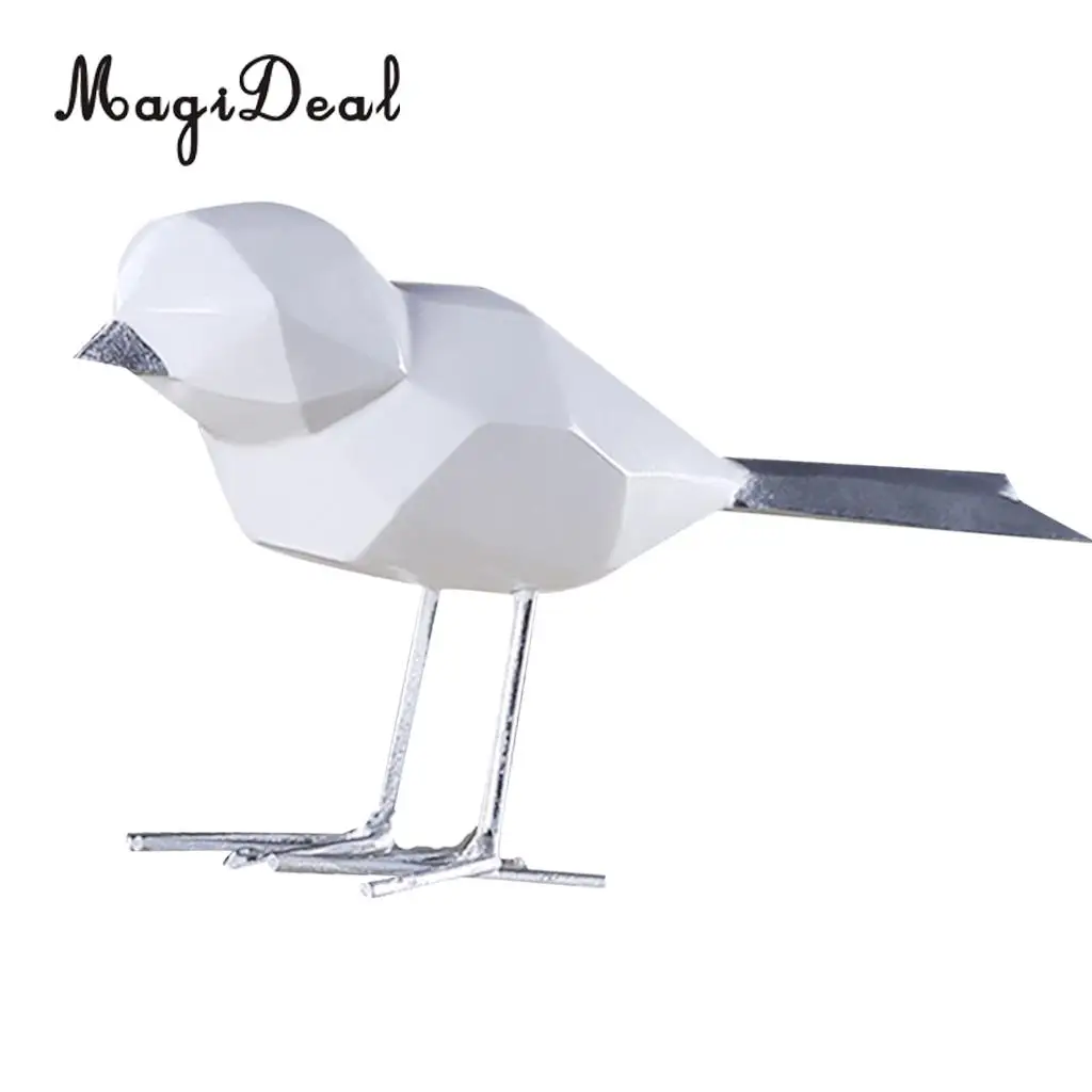 Resin Modern Bird Figurine Statue Abstract Art Sculpture for Home Room Decor