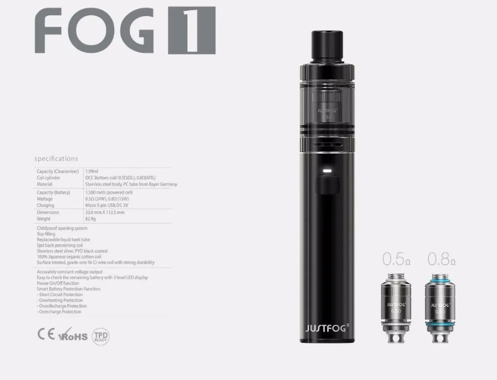 JUSTFOG FOG1 1500mAh Kit