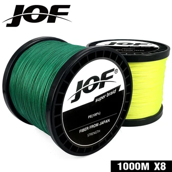 

JOF 9 Colors Fishing Line 8 Strands Carp Fishing Cord 1000m 100% PE Pesca Braided Line Wire Peche Strong 22-88LB Fishing 2019