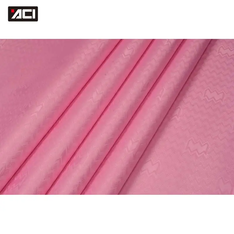 

ACI Guinea Brocade Fabric Pink Color Bazin Riche Fabric High Quality 10 Yards/Bag 100% Polyester Damask Abaya Jacquard Fabric