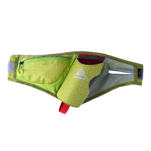 AONIJIE Marathon держатель для бега Светоотражающие спортивные сумки для бега беговые аксессуары нейлоновая сумка-пояс - Цвет: Green