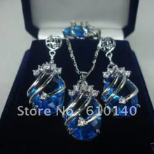 3 шт. мода S серьги, кулон, кольцо Размер 8# Set