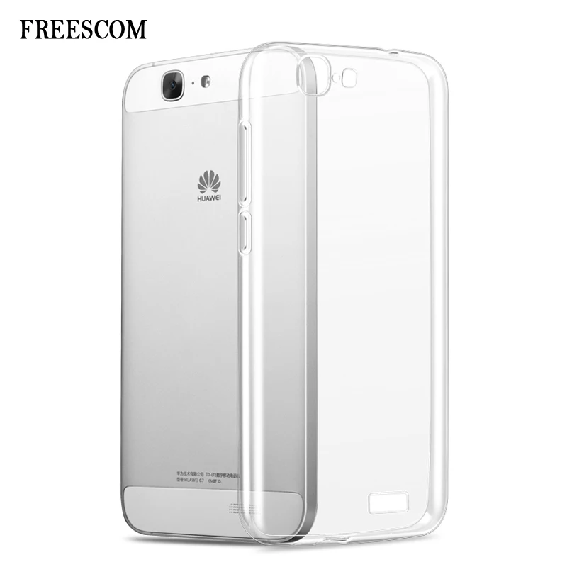 

Soft Silicone TPU Case for Huawei Ascend G7 Shockproof Thin Transparent Protective Cover for Huawei G7 C199 5.5'' Case for Girls