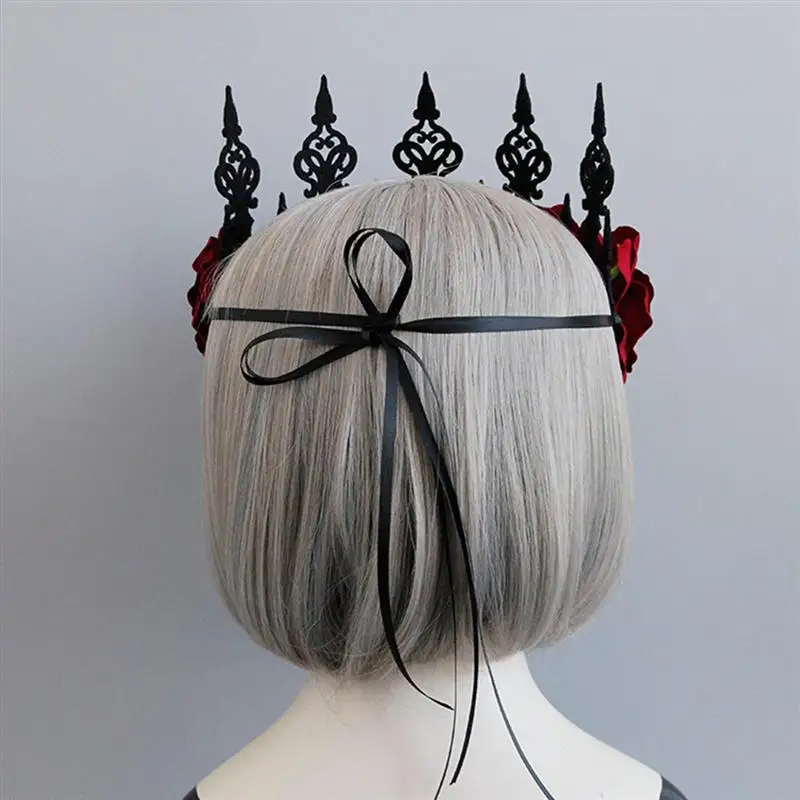 1 шт. повязка на голову с розочками Корона Мода ретро уникальный головной убор аксессуары для танцев вечерние на Хэллоуин для женщин