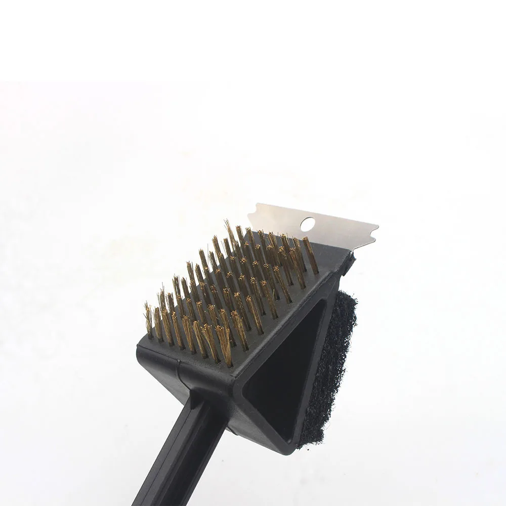 Барбекю щетка для чистки гриля Комплект проводов губчатая лопатка Комплект инструменты для приготовления пищи очиститель с ручкой