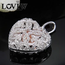 Vogue Openable медальон сердце с подвеской из горного хрусталя, коллекция, бижутерия подарок для женщин 086