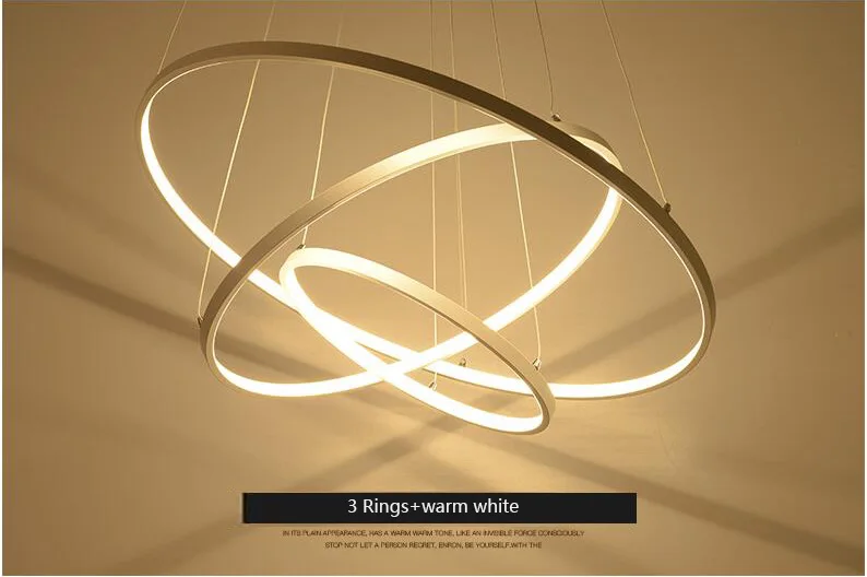 Оригинальные люстры, круговое кольцо, люстра, лампа, акриловый светодиодный светильник, круглые светильники для гостиной, спальни, лампа