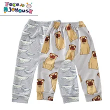 Штаны-шаровары для маленьких мальчиков детские штаны с рисунками животных для маленьких девочек хлопковая одежда для новорожденных