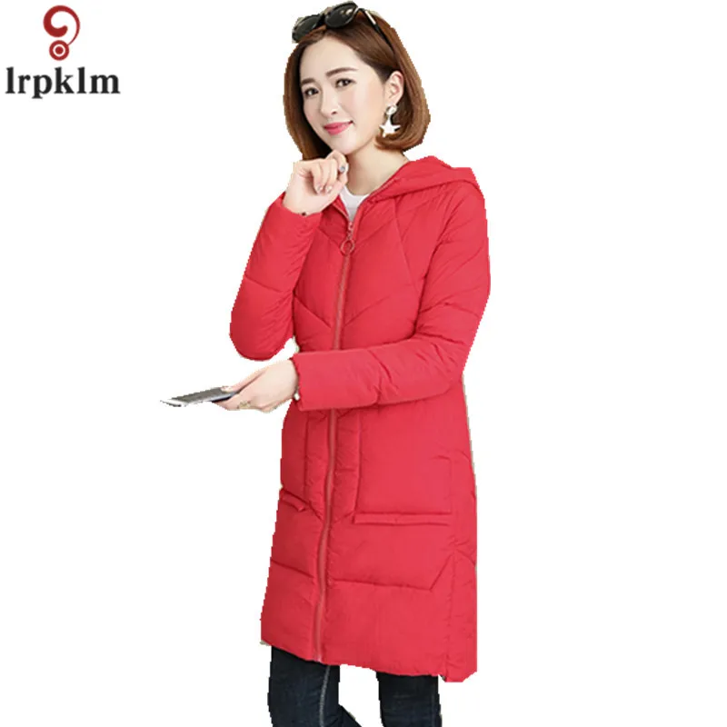 Winter Jacket Women Plus Size 3XL Women's Coats And Jackets Hooded Solid Women Winter Coat Long Zipper 2018 LZ978 (8)