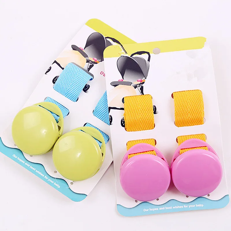 Hot 2pcs/lot Delicate Baby Stroller Accessory Glossy Multicolour Anti Tipi Clip Blanket Clip for Baby Playpen Buggy Accessories