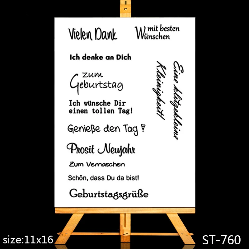 

ZhuoAng Blessing language Clear Stamps/Card Making Holiday decorations For scrapbooking Transparent stamps