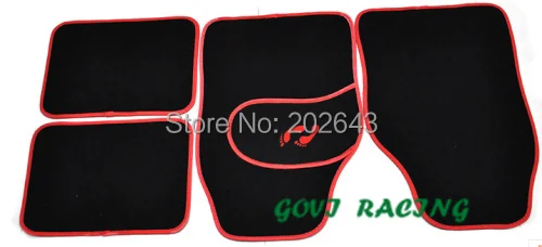

FM005 black Car floor mats with suede universal waterproof 4pcs front & rear pedals accesorios coche for mazda 3 opel mokka