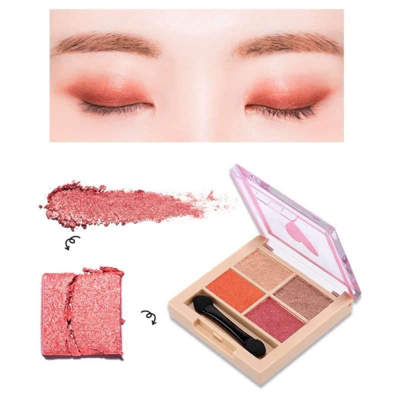 4 цвета Shimmer Eye Shadow Palette Long Lasting Matte Палитра теней Косметика для глаз t1| |