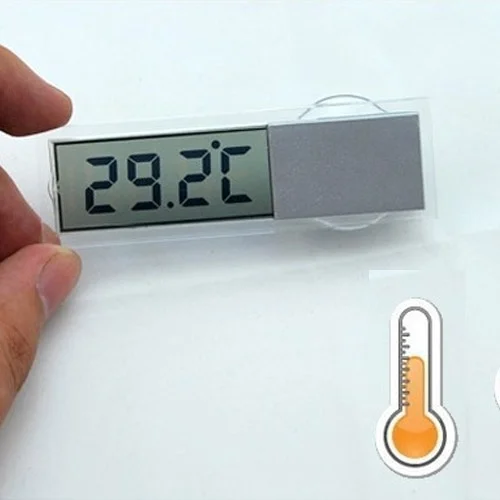 

Car Styling Thermometer Osculum Type Celsius Fahrenheit LCD Digital Temperatures Meter Suction Cup For Indoor Outdoor 9.4x2.8cm