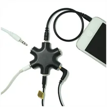 New 3.5mm Headphone Earphone Extension Stereo Audio Splitter Adapter 1 Male to 2 3 4 5 Female Music Sharing Audio Cable 7 colors