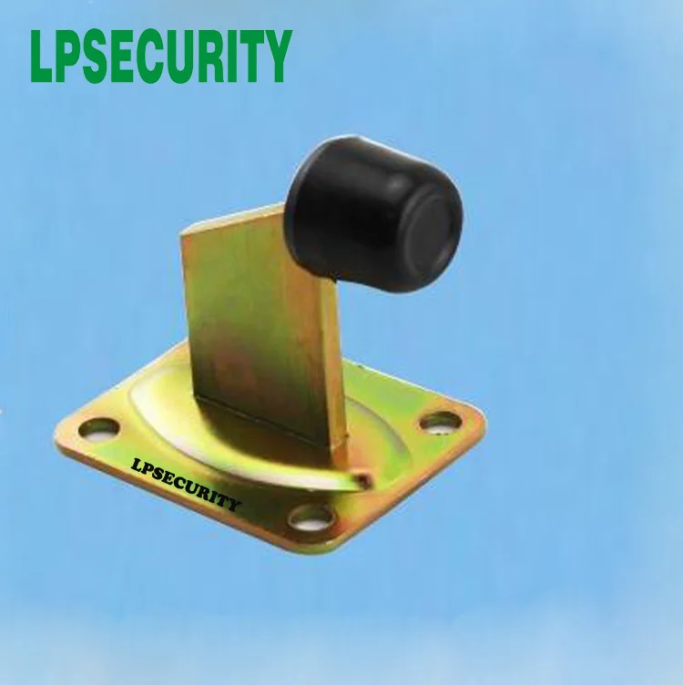 

LPSECURITY Small Heavy duty gate stop floor mounted Slide Driveway Ground Gate Stopper with Base