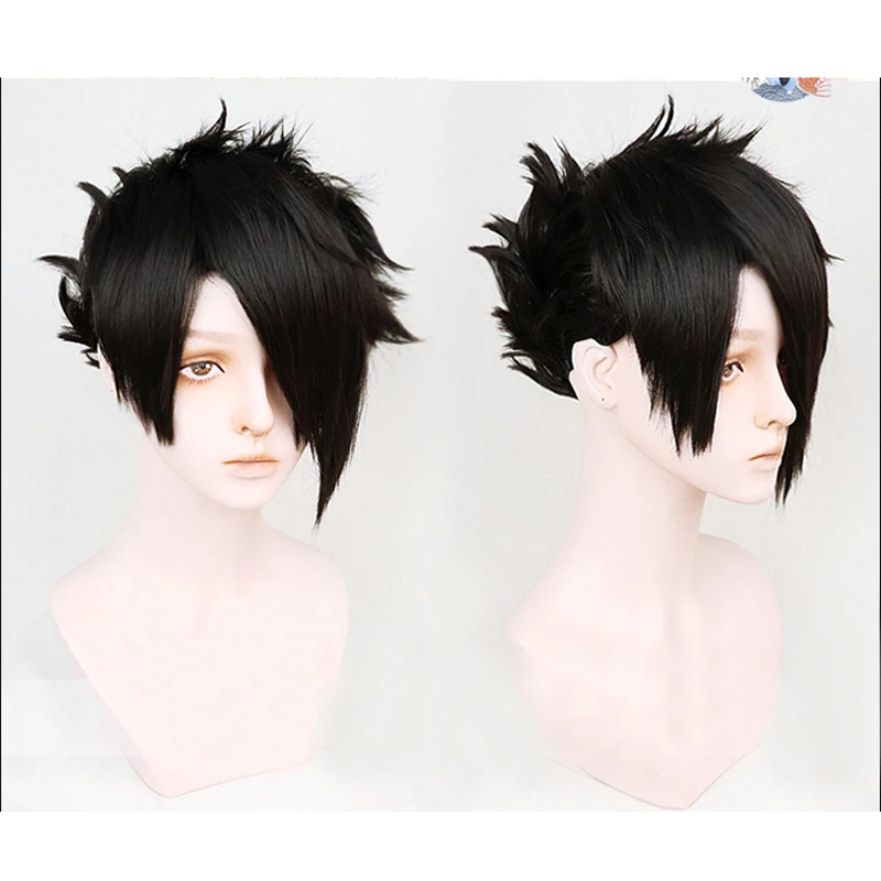 

Anime Yakusoku no Neverland The Promised Neverland Ray Cosplay Wig Black Heat Resistant Synthetic Hair Wigs + Wig Cap