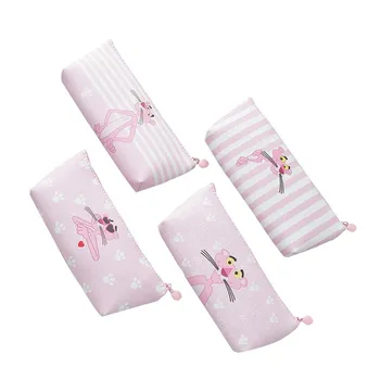 

Kawaii 1pcs Jump Tiger Pencil Case Transparent Mesh Office Student Pencil Cases Nylon School Supplies Pen Box