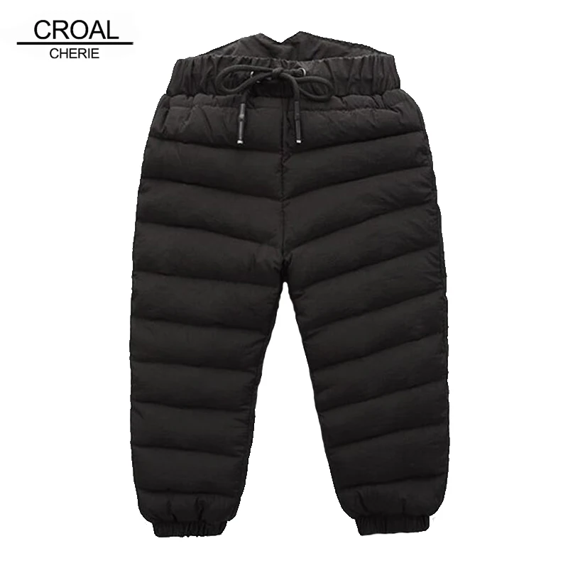 

CROAL CHERIE 80-130cm Girls Boys Down Pants Winter Baby Girl Clothes High Waist Thicken Waterproof Children Warm Pants