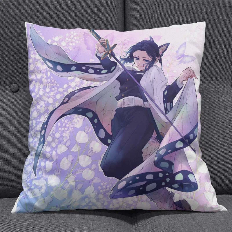 1Pcs Creative Cartoon kimetsu no yaiba Pillow Annie Stuffed Short Plush Office Travel Rest Soft Cushions Home Decor Gift - Цвет: 04