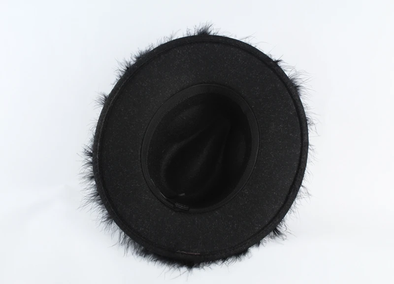 Шляпы для женщин осень-зима Леди Ретро широкополая перо фетровых Открытый холодной доказательство шляпы вводные pour femmes