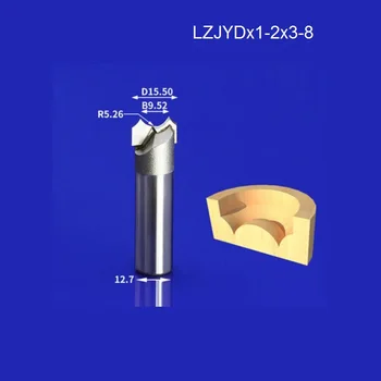 

1pc Pearl Gold Round Over Bit CNC Engraving Router Bit Mill Cutter Shank 1/2*3/8 (9.52)