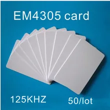 50 шт. EM4305 125 кГц RFID контроля доступа по отпечаткам записи перезаписываемый ID карты