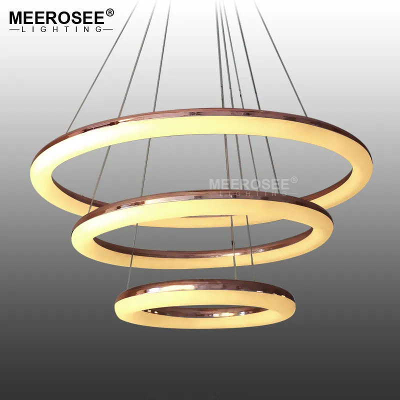 

Modern LED Pendant Lights Acrylic Ring Hanging Lamp Stepless Adjusted Pendant Lamp Remote control Luminaires Lustres Lighting