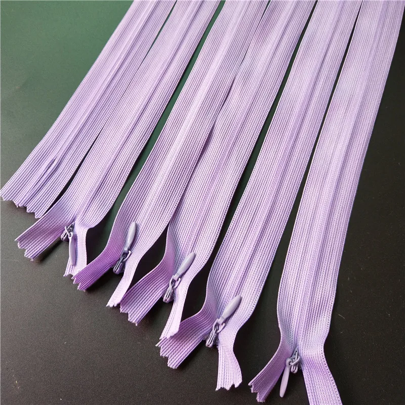 10pcs/lot Full length 40CM Purple Invisible zipper Back cushion Skirt