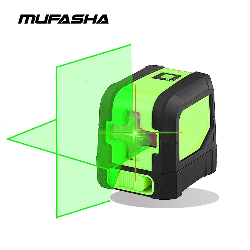

MUFASHA Laser Level Red Beam Green Beam Two Cross Lines Self-leveling Level