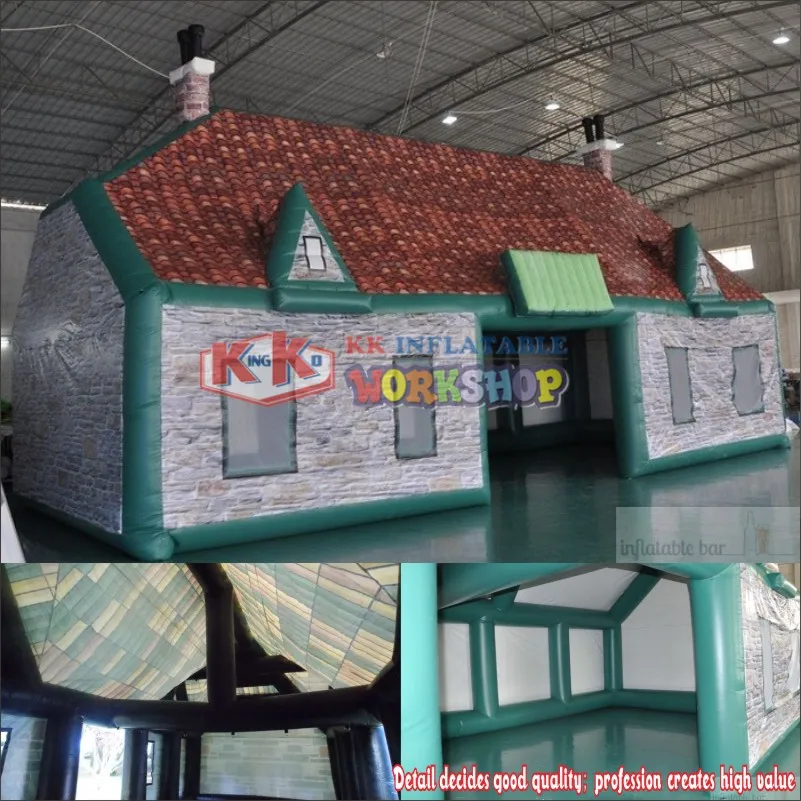 

Sealed Inflatable House Tent Pub For Advertising, Airtight Inflatable Log Cabin House