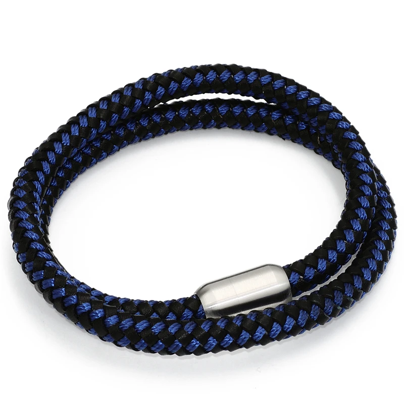 Ожерелье из натуральной кожи и нейлона 8 мм|chain jewelry|cord menlock necklace |