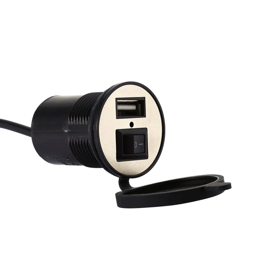 

12V USB Motorcycle Mobile Phone Power Supply Charger Port Socket Waterproof Car Accessories