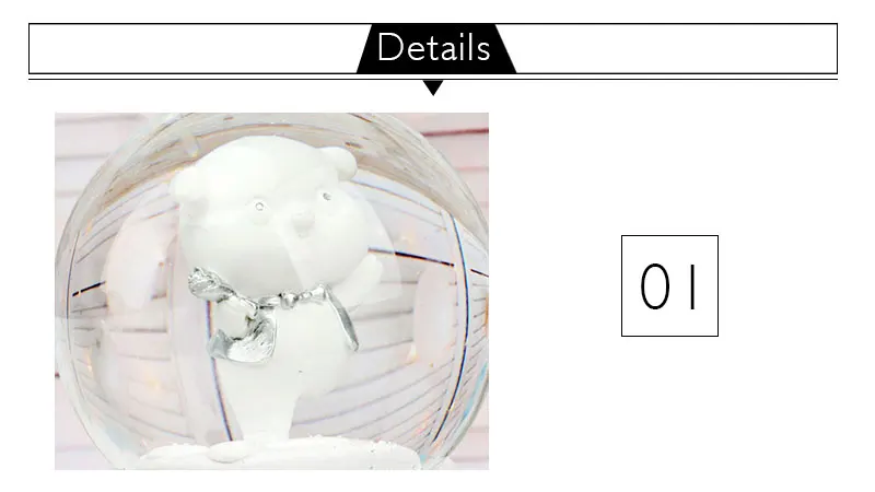 Мультфильм свинка Снежок с светильник музыкальная шкатулка в виде хрустального шара снежный шар креативные изделия из смолы романтические подарки на день рождения украшение дома