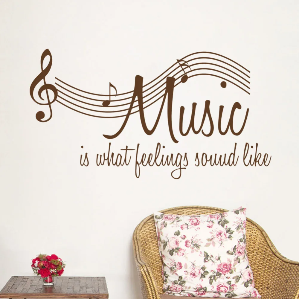 57 106cm Wall Sticker Music Is Feeling Theme Music Bedroom Decor Dancing Music Note Removable Wall Decals Music Shop Classroom Music Bedroom Decor Wall Stickerremovable Wall Decals Aliexpress