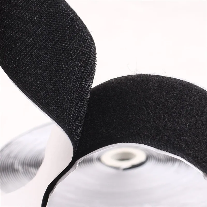 

40mm width Black and White self Adhestive Hook And Loop Strips Set With Super Sticky Glue Nylon Fabric Fastener MST03/04-4