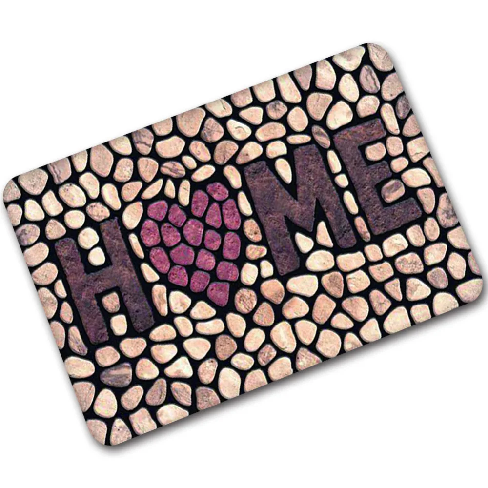 5D Rugs Cobble Print Rubber Door Mat Non slip Floor Mats Hallway