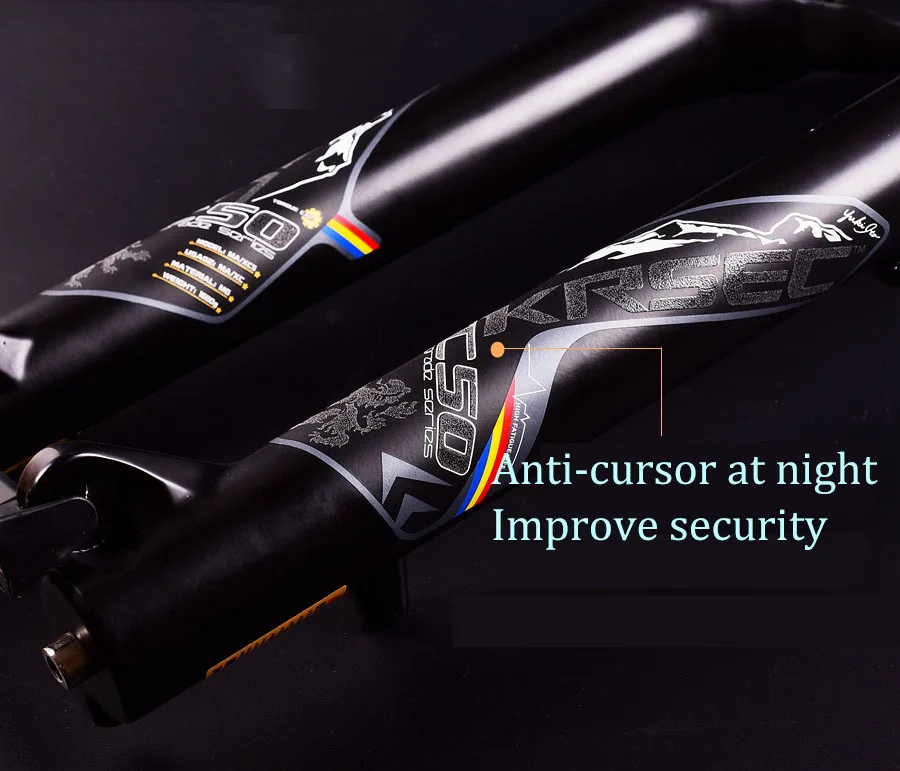 Велосипедная вилка MTB высокого качества 26 27,5 29 дюймов 9 мм 15 мм конусная труба черная труба амортизирующая воздушная вилка для горного велосипеда