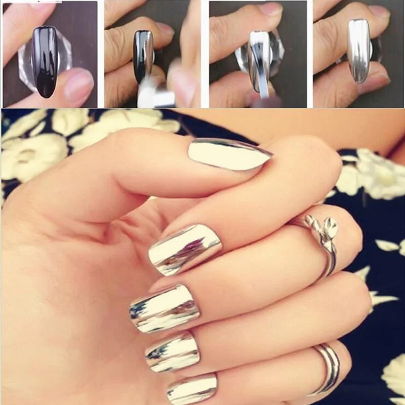 New 6bottle Lot Mirror Nail Glitter Powder Set Shinning Golden Uv New 6bottle Lot Mirror Nail Glitter Powder Set Shinning Golden Uv Gel Nails Chrome Pigment Glitters Effect 5g Bottle In From Beauty