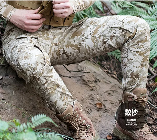 Качественные брендовые длинные штаны. Мужские армейские камуфляжные военные тактические брюки, mimetica militare - Цвет: Бежевый
