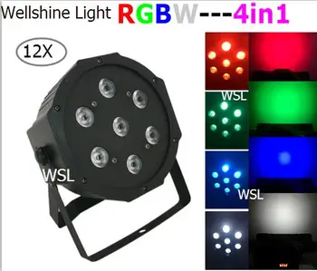 

12 PCS/LOT Plastic led par 7*10W for disco party decorations