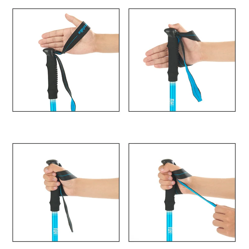Liga de Alumínio Telescópica ao ar Naturehike Trekking Pole Dobrável Escalada Bengala Vara Livre Acampamento Caminhadas 1 5-seção 18 High Quality Esporte e Lazer