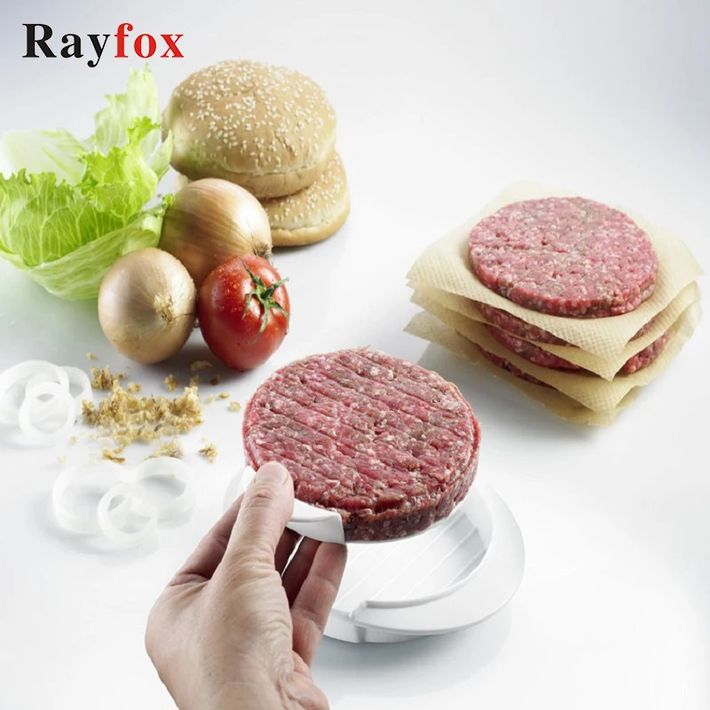 

1 Set Round Shape Hamburger Press Food-Grade Plastic Hamburger Meat Beef Grill Burger Press Patty Maker Mold Mould Kitchen Tools