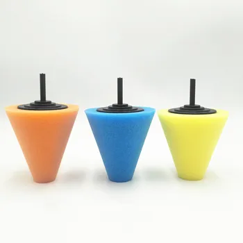 

Car Styling Burnishing Foam Sponge Polishing Cone For cleaning washing Car rim Auto Wheel Hub