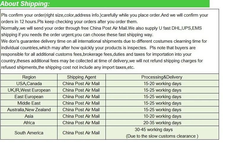 ABOUT SHIPPING