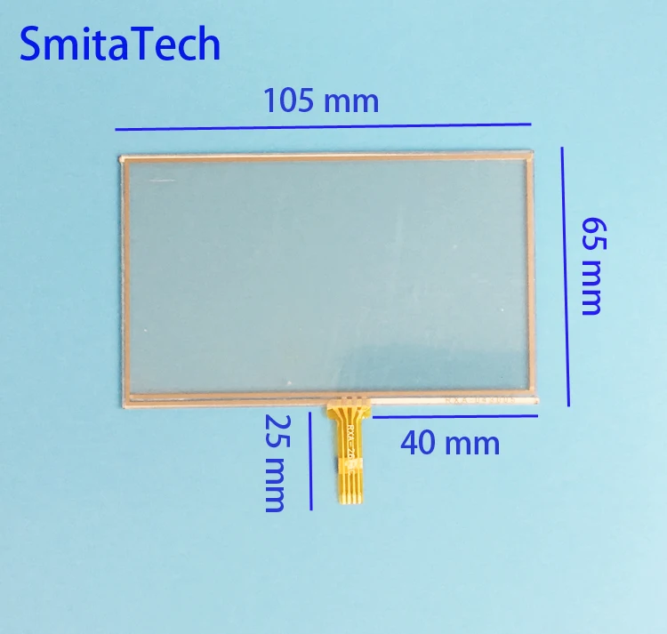 4.3 inch 4 wire 105x65mm Touch Screen Digitizer 105*65mm Glass Panel for Car #am 
