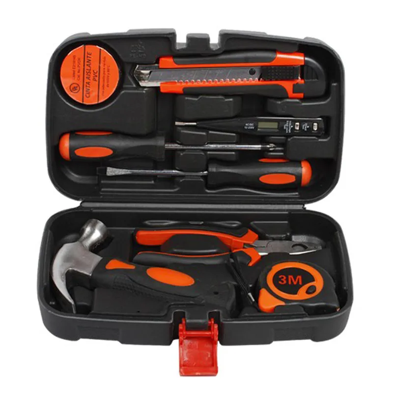 

8 in1 Decoration Hardware Tools hand household hardware maintenance tool sets toolbox screwdriver pliers